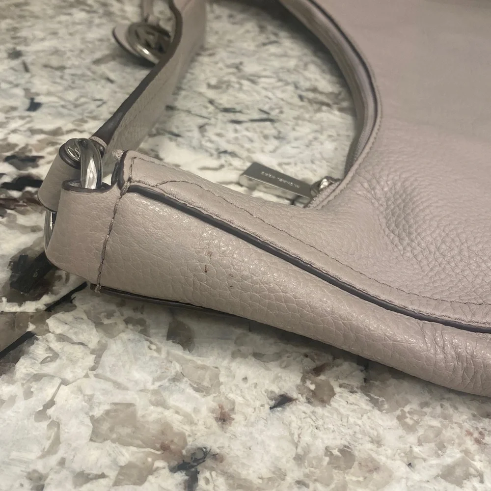 Michael Kors Gray Leather Hobo Bag